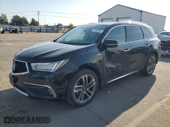 2017 Acura MDX Sport Hybrid w/Advance Pkg with VIN 5FRYD7H75HB001013, listed as a Copart auction lot 71366294 with 59,633 mi miles and Salvage Title. Bid and sale history available at carsss.com. Image 1.