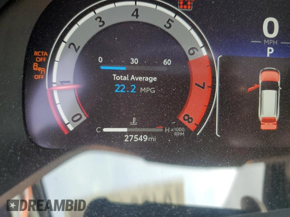 2023 Toyota Highlander L z VIN 5TDKDRAH3PS018604, wystawiony jako Copart lot #54381385 z przebiegiem 27 549 mil mil oraz Szkoda całkowita • Salvage title. Historia ofert i sprzedaży dostępna na DreamBid. Obrazek 9.