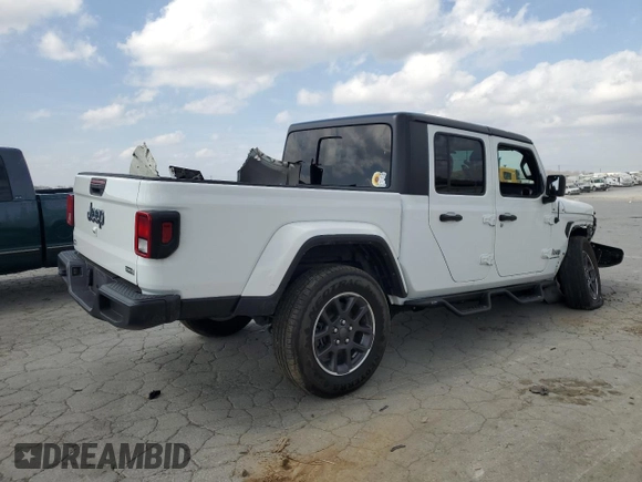 2023 Jeep Gladiator Overland z VIN 1C6HJTFG0PL514615, wystawiony jako Copart lot #48466965 z przebiegiem 32 427 mil mil oraz Czysty tytuł • Clean title. Historia ofert i sprzedaży dostępna na DreamBid. Obrazek 3.