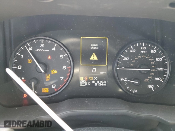 2025 Subaru Forester with VIN JF2SLDAC7SH407254, listed as a Copart auction lot 53615955 with 5,134 mi miles and Salvage title. Bid and sale history available at DreamBid. Image 9.