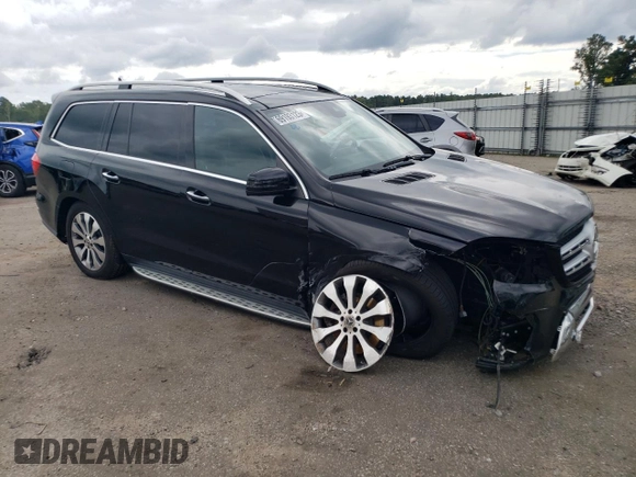 2019 Mercedes-Benz GLS with VIN 4JGDF6EE2KB226857, listed as a Copart auction lot 69193123 with 77,003 mi miles. Bid and sale history available at carsss.com. Image 4.
