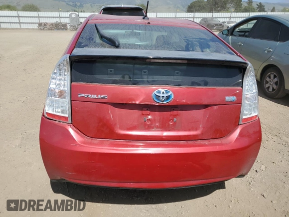 2010 Toyota Prius II with VIN JTDKN3DU3A0077648, listed as a Copart auction lot 54373125 with 187,969 mi miles and Salvage Title. Bid and sale history available at DreamBid. Image 6.