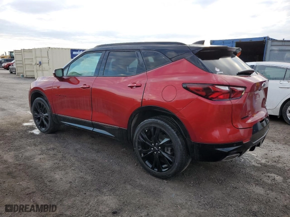 2022 Chevrolet Blazer RS with VIN 3GNKBERS7NS136492, listed as a Copart auction lot 86454394 with 0 mi miles and Non Repairable. Bid and sale history available at carsss.com. Image 2.
