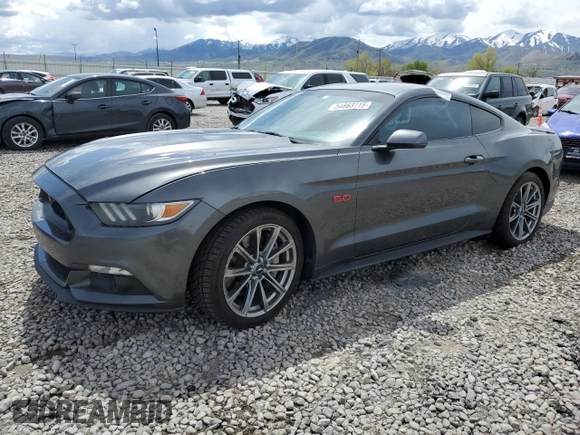 2015 Ford Mustang GT z VIN 1FA6P8CF7F5362994, wystawiony jako Copart lot #54863115 z przebiegiem 90 686 mil mil oraz Szkoda całkowita • Salvage title. Historia ofert i sprzedaży dostępna na DreamBid. Obrazek 1.