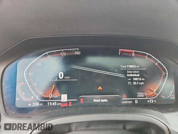 2020 BMW 3 Series 330i xDrive with VIN 3MW5R7J05L8B25148, listed as a Copart auction lot 64820425 with 110,833 mi miles and Non repairable. Bid and sale history available at DreamBid. Image 9.