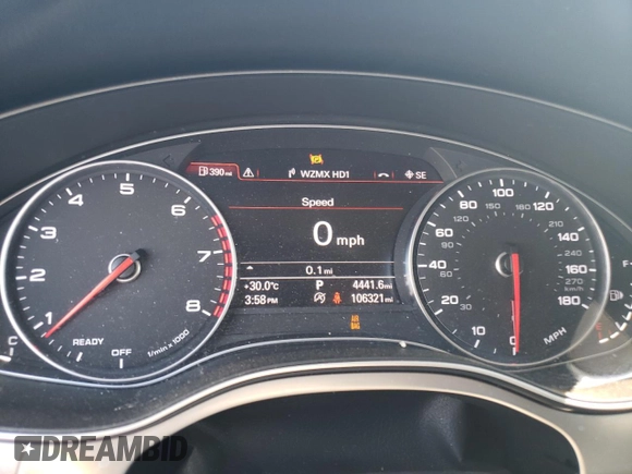 2016 Audi A7 3.0 Prestige with VIN WAU2GAFC5GN004745, listed as a Copart auction lot 61724214 with 106,321 mi miles and Salvage Title. Bid and sale history available at carsss.com. Image 9.