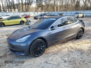 2018 Tesla Model 3 Long Range Battery with VIN 5YJ3E1EA2JF163015, listed as a Copart auction lot 46052075 with 90,525 mi miles and Salvage Title. Bid and sale history available at carsss.com. Image 1.
