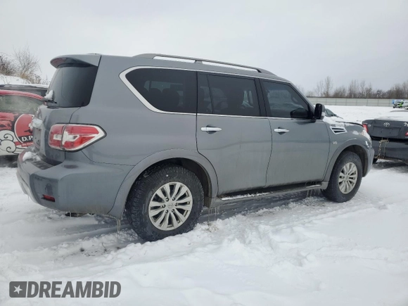 2017 Nissan Armada SV with VIN JN8AY2NC9H9505655, listed as a Copart auction lot 45628715 with 154,441 mi miles and Clean Title. Bid and sale history available at carsss.com. Image 3.
