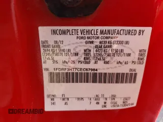 2012 Ford F-350 XL с VIN 1FDRF3HT7CEC67984, выставлен на аукционе Copart как лот 87366774 с пробегом 84 069 миль миль и Списание • Salvage title. История ставок и продаж доступна на DreamBid. Изображение 13.