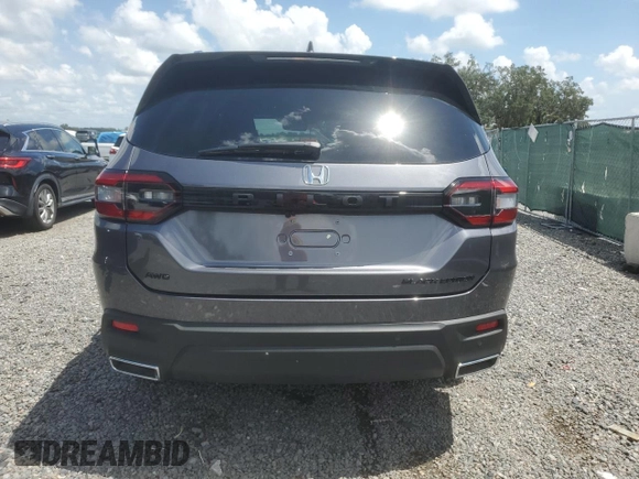 2025 Honda Pilot Black Edition with VIN 5FNYG1H9XSB009137, listed as a Copart auction lot 70259044 with 2,839 mi miles and Salvage Title. Bid and sale history available at carsss.com. Image 6.