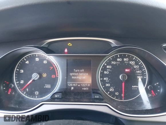 2013 Audi A4 Premium with VIN WAUAFAFL7DN010475, listed as a IAAI auction lot 41669440 with 126,167 mi miles. Bid and sale history available at carsss.com. Image 7.