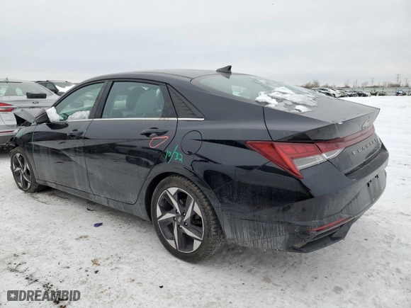 2023 Hyundai Elantra Limited with VIN KMHLP4AG8PU377332, listed as a Copart auction lot 45394235 with 44,383 mi miles and Salvage Title. Bid and sale history available at carsss.com. Image 2.