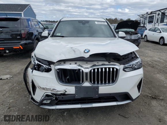 2023 BMW X3 xDrive30i with VIN 5UX53DP03P9S05083, listed as a Copart auction lot 53288355 with Not Provided miles and Salvage Title. Bid and sale history available at DreamBid. Image 5.