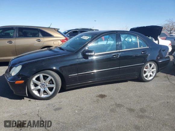 2003 Mercedes-Benz C 230 Kompressor with VIN WDBRF40J73A526306, listed as a Copart auction lot 45041735 with 94,641 mi miles and Salvage Title. Bid and sale history available at DreamBid. Image 1.