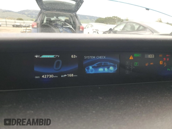 2019 Toyota Mirai with VIN JTDBVRBD7KA005885, listed as a Copart auction lot 48249855 with 42,730 mi miles and Salvage Title. Bid and sale history available at carsss.com. Image 9.
