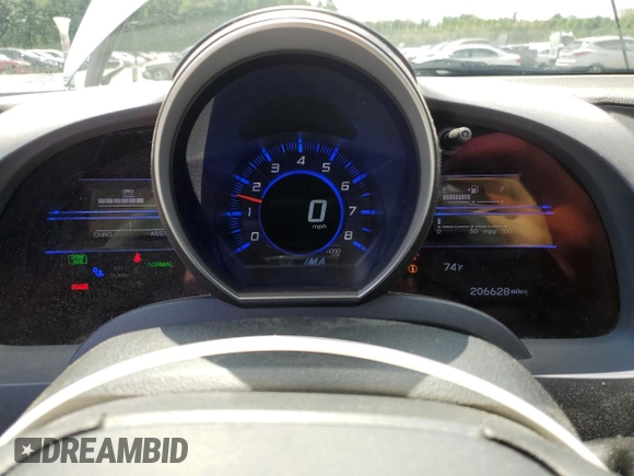 2011 Honda CR-Z with VIN JHMZF1C44BS014211, listed as a Copart auction lot 66487924 with 206,628 mi miles and Salvage title. Bid and sale history available at DreamBid. Image 9.
