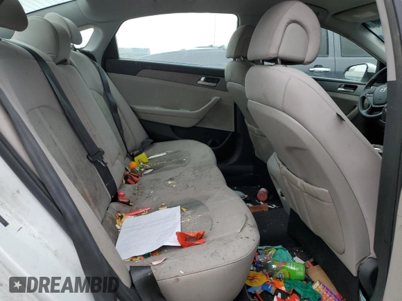 2015 Hyundai Sonata SE with VIN 5NPE24AF7FH003628, listed as a Copart auction lot 45699755 with 196,522 mi miles and Salvage Title. Bid and sale history available at DreamBid. Image 10.