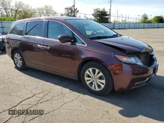 2015 Honda Odyssey EX with VIN 5FNRL5H49FB038016, listed as a Copart auction lot 54004185 with 132,919 mi miles and Salvage Title. Bid and sale history available at DreamBid. Image 4.