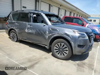 2023 Nissan Armada SL with VIN JN8AY2BBXP9833063, listed as a Copart auction lot 53911775 with 56,367 mi miles and Salvage Title. Bid and sale history available at carsss.com. Image 4.
