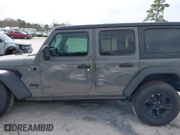 2021 Jeep Wrangler Unlimited Sport S with VIN 1C4HJXDG1MW594522, listed as a IAAI auction lot 41715891 with 88,821 mi miles. Bid and sale history available at carsss.com. Image 14.