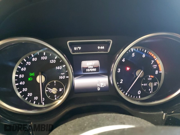 2014 Mercedes-Benz M 550 with VIN 4JGDA7DB8EA383850, listed as a Copart auction lot 79911164 with 107,090 mi miles and Salvage Title. Bid and sale history available at DreamBid. Image 9.