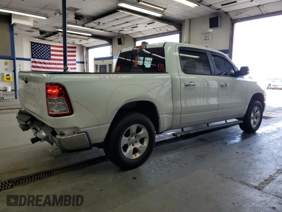 2019 Ram 1500 Big Horn with VIN 1C6SRFFT5KN708244, listed as a Copart auction lot 56981135 with 86,903 mi miles and Salvage title. Bid and sale history available at DreamBid. Image 3.