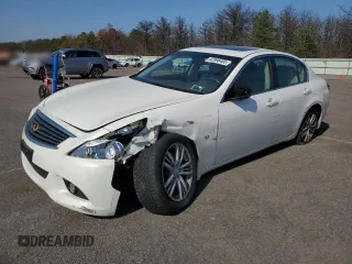 2015 Infiniti Q40 with VIN JN1CV6AR3FM524441, listed as a Copart auction lot 52998465 with 0 mi miles and Salvage Title. Bid and sale history available at carsss.com. Image 1.