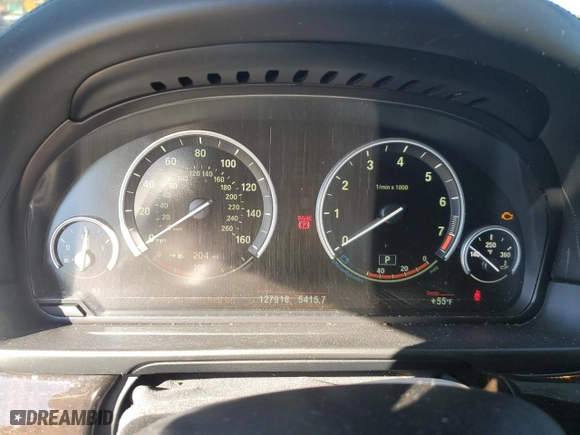 2016 BMW 5 Series 550i xDrive with VIN WBAKP9C58GG587806, listed as a Copart auction lot 76317094 with 127,918 mi miles and Salvage Title. Bid and sale history available at carsss.com. Image 9.