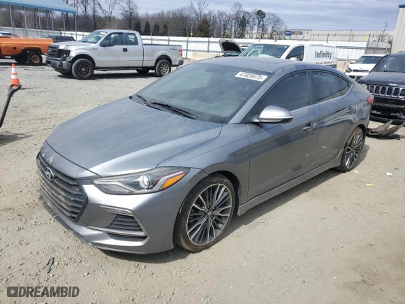 2018 Hyundai Elantra Sport with VIN KMHD04LB6JU678571, listed as a Copart auction lot 47826075 with 90,639 mi miles and Salvage Title. Bid and sale history available at carsss.com. Image 1.