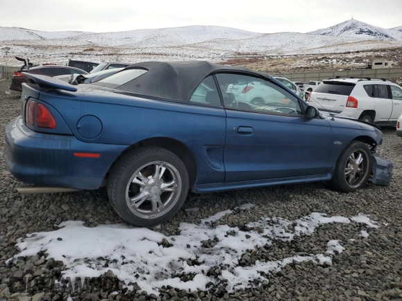 1998 Ford Mustang GT z VIN 1FAFP45X6WF186450, wystawiony jako Copart lot #45398475 z przebiegiem 124 697 mil mil oraz Szkoda całkowita • Salvage title. Historia ofert i sprzedaży dostępna na DreamBid. Obrazek 3.