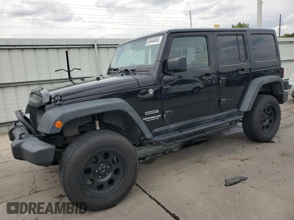 2013 Jeep Wrangler Unlimited Sport with VIN 1C4BJWDG0DL560265, listed as a Copart auction lot 58444045 with 111,354 mi miles and Salvage title. Bid and sale history available at DreamBid. Image 1.