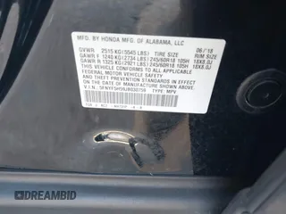 2018 Honda Pilot EX-L with VIN 5FNYF5H59JB030759, listed as a IAAI auction lot 41323545 with 89,689 mi miles. Bid and sale history available at carsss.com. Image 9.