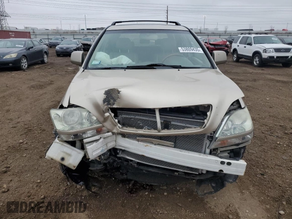 2001 Lexus RX 300 z VIN JTJHF10U910182130, wystawiony jako Copart lot #53809435 z przebiegiem Nie podano mil oraz Szkoda całkowita • Salvage title. Historia ofert i sprzedaży dostępna na DreamBid. Obrazek 5.