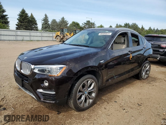 2015 BMW X4 xDrive28i with VIN 5UXXW3C5XF0F88635, listed as a Copart auction lot 56506824 with 80,243 mi miles and Salvage Title. Bid and sale history available at carsss.com. Image 1.
