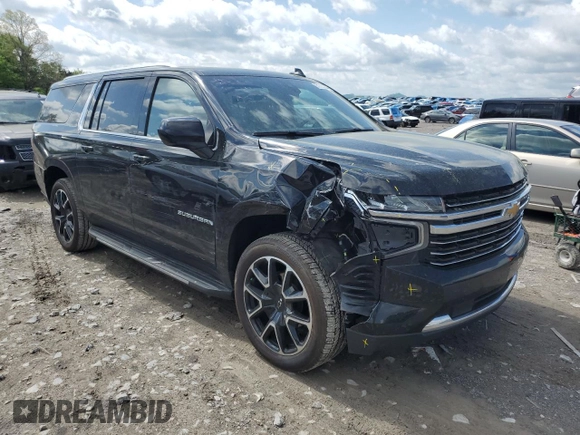2022 Chevrolet Suburban LT with VIN 1GNSKCKD3NR163370, listed as a Copart auction lot 51727204 with 72,790 mi miles and Clean Title. Bid and sale history available at DreamBid. Image 4.