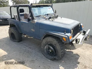1997 Jeep Wrangler Sport with VIN 1J4FY19S8VP455362, listed as a Copart auction lot 75990644 with 236,347 mi miles and Salvage Title. Bid and sale history available at carsss.com. Image 4.