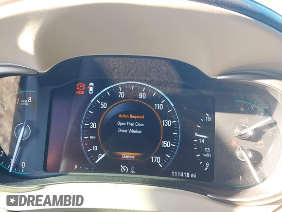 2015 Buick LaCrosse Leather with VIN 1G4GB5G30FF249390, listed as a IAAI auction lot 41613695 with 111,418 mi miles. Bid and sale history available at carsss.com. Image 16.