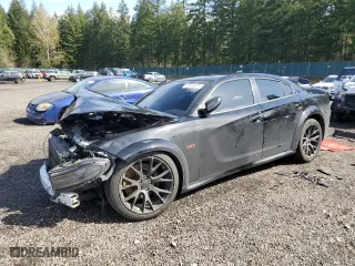 2018 Dodge Charger R/T Scat Pack with VIN 2C3CDXGJ7JH187036, listed as a Copart auction lot 52628675 with 0 mi miles and Salvage Title. Bid and sale history available at carsss.com. Image 1.
