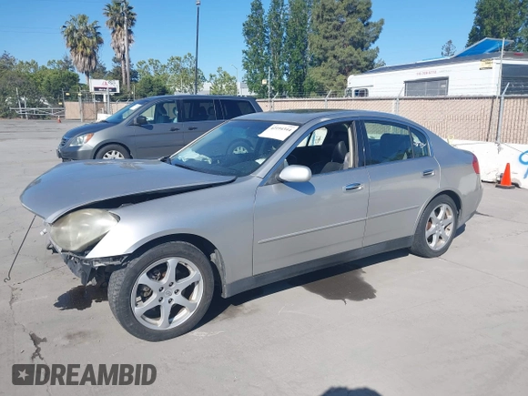 2003 Infiniti G35 w/Leather with VIN JNKCV51E43M308273, listed as a IAAI auction lot 42194344 with 180,533 mi miles. Bid and sale history available at carsss.com. Image 2.