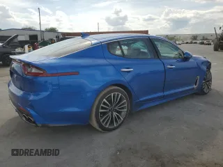 2018 Kia Stinger Premium with VIN KNAE25LA1J6014938, listed as a Copart auction lot 50410295 with 93,668 mi miles and Salvage Title. Bid and sale history available at DreamBid. Image 3.