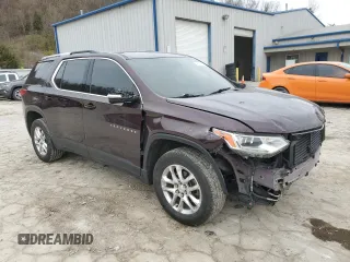 2018 Chevrolet Traverse LT Cloth with VIN 1GNERGKW8JJ271882, listed as a Copart auction lot 48311865 with 129,218 mi miles and Salvage title. Bid and sale history available at DreamBid. Image 4.