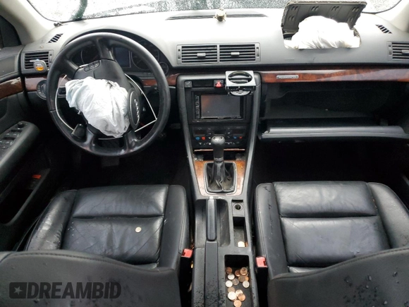 2004 Audi A4 3.0L with VIN WAULT68E54A027800, listed as a Copart auction lot 84886194 with 0 mi miles and Salvage Title. Bid and sale history available at carsss.com. Image 8.