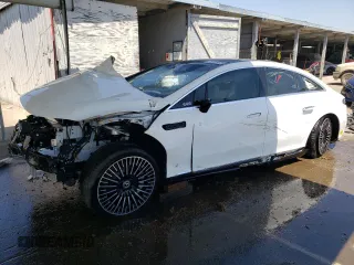 2022 Mercedes-Benz EQS with VIN W1KCG4EB5NA019922, listed as a Copart auction lot 58315903 with 7,968 mi miles and Salvage Title. Bid and sale history available at carsss.com. Image 1.