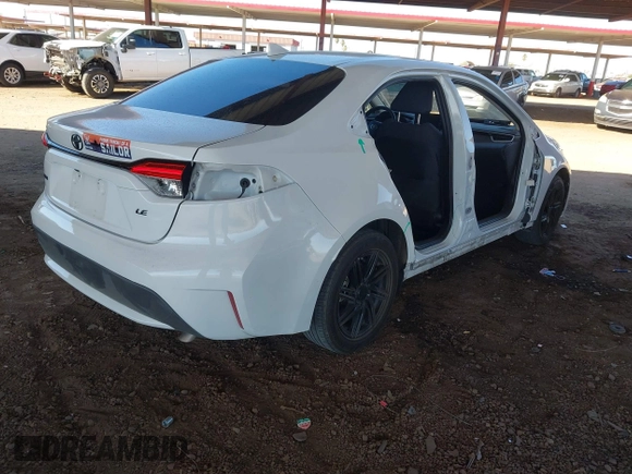 2020 Toyota Corolla LE with VIN 5YFEPRAE2LP144904, listed as a IAAI auction lot 41767334 with 94,364 mi miles. Bid and sale history available at carsss.com. Image 4.