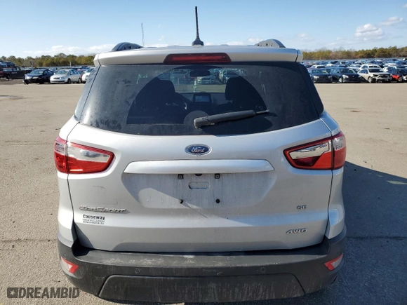 2018 Ford EcoSport SE with VIN MAJ6P1UL3JC191581, listed as a Copart auction lot 44185465 with 63,103 mi miles and Non Repairable. Bid and sale history available at carsss.com. Image 6.