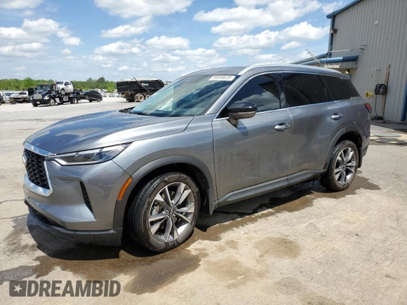 2024 Infiniti QX60 Luxe z VIN 5N1DL1FR9RC351355, wystawiony jako Copart lot #54048625 z przebiegiem 33 079 mil mil oraz Szkoda całkowita • Salvage title. Historia ofert i sprzedaży dostępna na DreamBid. Obrazek 1.