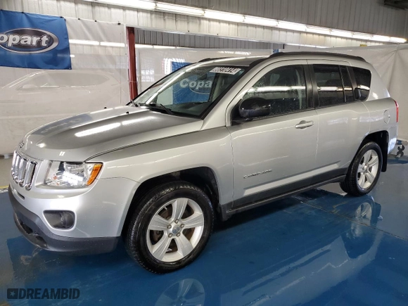 2012 Jeep Compass Latitude with VIN 1C4NJCEB4CD636707, listed as a Copart auction lot 80310414 with 90,741 mi miles and Clean Title. Bid and sale history available at carsss.com. Image 1.