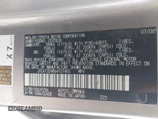 2006 Scion xB z VIN JTLKT324864107465, wystawiony jako IAAI lot #42529697 z przebiegiem Nie podano mil oraz . Historia ofert i sprzedaży dostępna na DreamBid. Obrazek 9.
