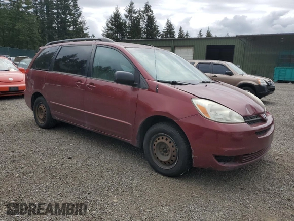 2005 Toyota Sienna CE z VIN 5TDZA23C15S320163, wystawiony jako Copart lot #57182215 z przebiegiem 205 439 mil mil oraz Czysty tytuł • Clean title. Historia ofert i sprzedaży dostępna na DreamBid. Obrazek 4.