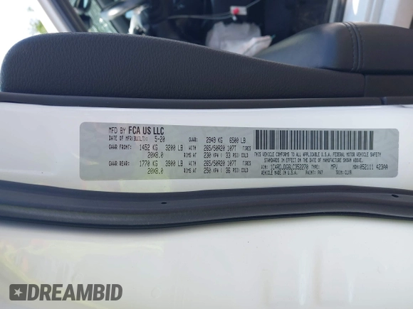 2020 Dodge Durango GT Plus с VIN 1C4RDJDG6LC352270, выставлен на аукционе IAAI как лот 42417014 с пробегом 66 870 миль миль и . История ставок и продаж доступна на DreamBid. Изображение 9.